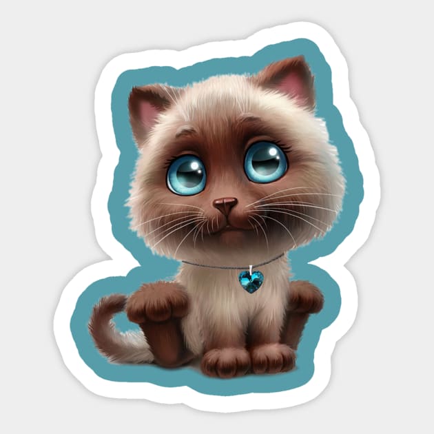 Siamese cat Sticker by DonStanis